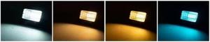 Projecteur LED solaire 60W RGB à changement de couleur progressif, corps en plastique IP67, télécommande avec contrôle par la lumière du soleil et panneau solaire - Product Image 2
