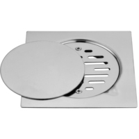 Grille de drain carrée personnalisable en acier inoxydable 304 de 4 pouces, facile à nettoyer, pour cuisine et salle de bain