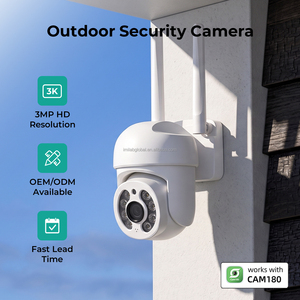 Cámara WiFi para Exteriores OEM ODM 2K 3MP, Cámara IP Inalámbrica 360 °   PTZ con Detección Humana por IA, Seguimiento y Visión Nocturna en Color - Product Image 1