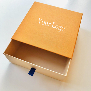 Custom Logo Luxury Recycled Rigid Paperboard <b>Square</b> Sleeve Drawer Sliding Gift Box with Printed Cardboard Packaging - Product Image 1