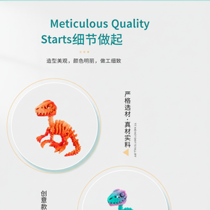 Squelette de dinosaure Raptor en plastique imprimé en 3D personnalisé, jouet à l'échelle 1/12, service OEM pour le thème du dragon chinois pour enfants - Product Image 5
