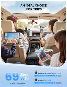 Chargeur <span class=keywords><strong>de</strong></span> <span class=keywords><strong>voiture</strong></span> multi-ports Lamicall PT-41 avec câble USB-C rétractable, adaptateur <span class=keywords><strong>de</strong></span> <span class=keywords><strong>charge</strong></span> rapide 69W, prise allume-cigare - Product Image 5