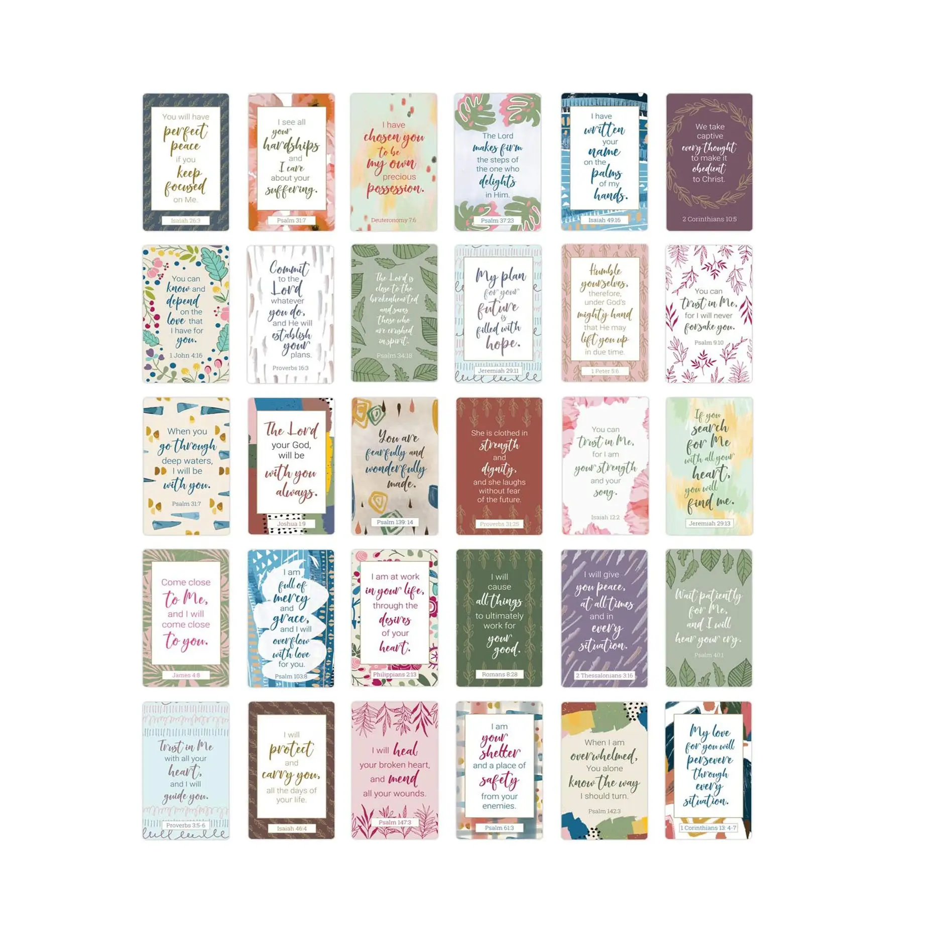 Motivational Assorted Inspirational Quote Cards Full Scripture Card Mini Prayer Card for Student Friend Religious Christian Gift