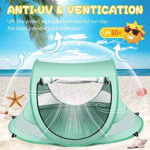 Carpa de Playa para Bebés, Portátil, Protección UV, Refugio Solar para Bebés y Niños Pequeños, Carpa de Juego para Playa y Jardín - Product Image 2