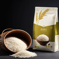 Sac d'emballage de riz personnalisé prévention des fuites de stockage 5kg 10kg 25kg 50kg sac de riz d'emballage en plastique avec boucle de poignet