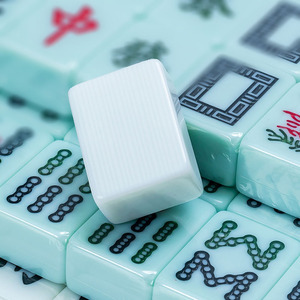 Custom Wholesale Melamine Jade-colored Custom <b>Mahjong</b> <b>Set</b> Design Portable Luxury Modern American Style Melamine <b>Mahjong</b> Tiles - Product Image 3