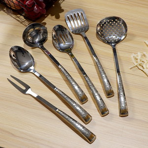 Luxus 7 Stück Edelstahl Hohl griff Koch werkzeug Sets Zubehör Küchen utensilien Set Mit Halter - Product Image 4