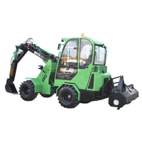 STEEL CAMEL China 50 PS Langarmlader mit Forstanbaugeräten/Mulcher/Holzgreifer/Holzhäcksler Yanmar Motor & Hydraulikpumpe