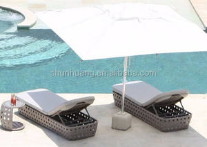 تصميم جديد في الهواء الطلق الخوص شاطئ البحر كرسي استرخاء الحديقة الروطان الشمس كرسي - Product Image 6