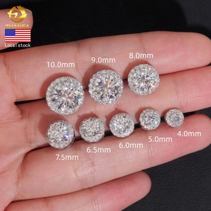 <span class=keywords><strong>Orecchini</strong></span> da uomo <span class=keywords><strong>in</strong></span> moissanite stile hip hop, con alone rotondo da 40-10,0 mm, testati, <span class=keywords><strong>in</strong></span> <span class=keywords><strong>argento</strong></span> massiccio 925, Iced Out - Disponibilità USA - Product Image 1