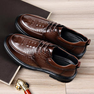 QLFashion hommes chaussures printemps et été 2025 nouvelles Explosions haut de gamme Crocodile motif décontracté réel britannique mariage <span class=keywords><strong>Gro</strong></span> - Product Image 4