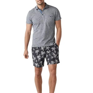 Conjunto de 2 piezas de verano informal de moda: Camiseta polo estampada de manga corta transpirable y pantalones cortos 100% algodón. - Product Image 6