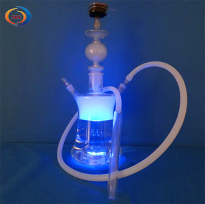 Toutes les led rotatif shisha narguilé en verre à vendre chicha verre couleur changeante narguilé mélasse catcher - Product Image 1