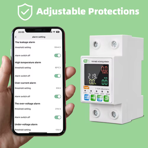 Qjc เครื่องตัดวงจรสำหรับบ้านอัจฉริยะ80A 63A 2ขั้ว63A MCB WiFi สามารถปรับเวลาได้โดยแอป Tuya พร้อมสมาร์ทโฮม<span class=keywords><strong>ราคา</strong></span> Google - Product Image 2