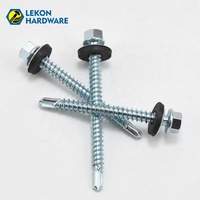 Vis autoperceuses hexagonales en acier zingué M2 avec rondelle, prix usine LEKON, fournisseur de vis et clous hexagonaux