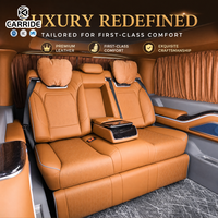 CARRIDE Toyota HiAce Luxe Personnalisé 9 Places VIP Minivan Cloison de Séparation Peinture Bicolore Violette Entièrement Amélioré MPV Fibre de Carbone