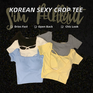 <span class=keywords><strong>Camiseta</strong></span> de algodón cuadrada sexy coreana popular de verano para mujer, con almohadillas en el pecho, espalda descubierta, diseño hueco cruzado, top corto sencillo, moda femenina Y2K - Product Image 4