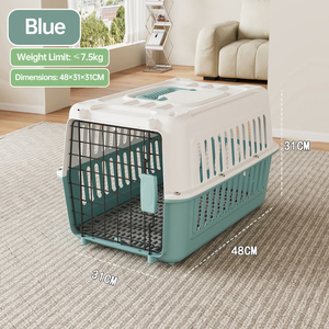 Trasportino Piccolo in Plastica per Animali Domestici con Porta a Rete Metallica, Trasportino Traspirante per Gatti, Gabbia per Cani di Piccola Taglia, Trasportino da Viaggio per Animali - Product Image 5