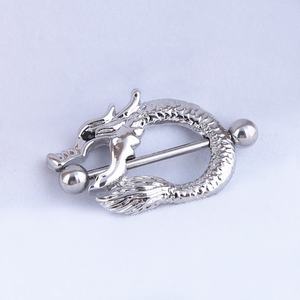 Barra de Acero Quirúrgico 316L para <span class=keywords><strong>Piercing</strong></span> de <span class=keywords><strong>Pezón</strong></span>, Joyería Punk, Protector de <span class=keywords><strong>Pezón</strong></span> con Dragón Chino, Anillo para <span class=keywords><strong>Piercing</strong></span> de <span class=keywords><strong>Pezón</strong></span> - Product Image 3
