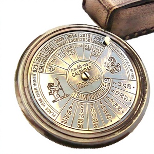 Brass Antique <b>Compass</b> with 40 Year Calendar Wholesale Vintage Nautical Engraved <b>Compass</b> OEM Gift <b>Navigation</b> <b>Compass</b> - Product Image 3