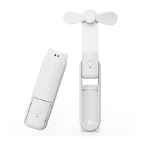 Petit ventilateur USB rechargeable portable 1200mah Mini ventilateur portable pliable avec LOGO personnalisé pour l'extérieur/le bureau