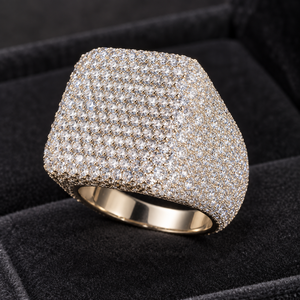 Bague pour homme de style hip-hop en moissanite VVS personnalisée, nouveau design, argent sterling 925, coupe ronde, diamant CVD, bijoux pour homme - Product Image 1