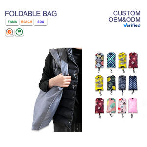 Bolsa <span class=keywords><strong>de</strong></span> compras plegable ecológica, bolsa <span class=keywords><strong>de</strong></span> mano <span class=keywords><strong>de</strong></span> nailon reutilizable, bolsa <span class=keywords><strong>de</strong></span> compras plegable <span class=keywords><strong>de</strong></span> poliéster <span class=keywords><strong>de</strong></span> <span class=keywords><strong>tela</strong></span> portátil personalizada - Product Image 2