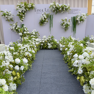 Handmade <strong>White</strong> <strong>and</strong> <strong>Green</strong> Silk Floral Arrangement <strong>Bouquet</strong> Customized for <strong>Weddings</strong> Events Mother's Day Parties - Product Image 1