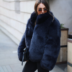 ストロベリー2024新着ウィンターシックウォームレザーファージャケットアークティックジャケットショートフォックスファーレディース - Product Image 6