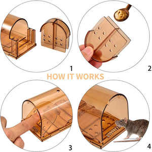 <strong>Mouse</strong> Control Device Box Traps for <strong>Mice</strong> Pest Control Rat Live Catch <strong>Mouse</strong> Trap PC Material Mousetrap for Household Use - Product Image 2