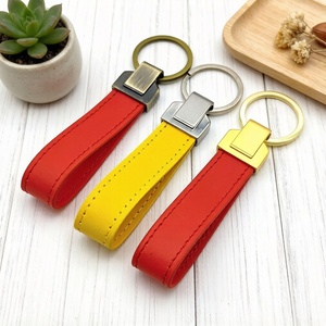 Custom Leather Key Chain Men Women KeyChains Keyrings PU Leather Keychain