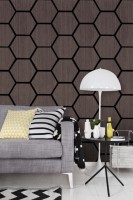 Panneau mural acoustique hexagonal de 9mm Panneaux muraux décoratifs intérieurs et extérieurs