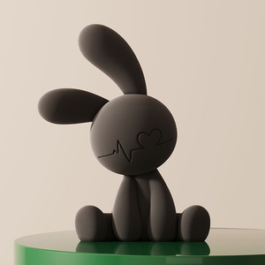 Decorazione per la Casa in Resina con Motivo a Cuore di Coniglio, Carina e Semplice, per Cameretta dei Bambini, Ufficio, Soggiorno - Product Image 5
