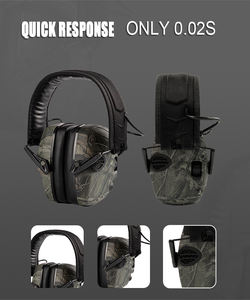 Casque antibruit à <span class=keywords><strong>compression</strong></span> certifié CE ANSI ROHS Cache-oreilles tactiques Protection des oreilles de tir électronique Cache-oreilles de marcheur - Product Image 6