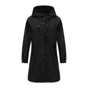 Gabardina con capucha repelente al agua para Otoño e Invierno para <span class=keywords><strong>mujer</strong></span>, Chaqueta larga informal con estampado de conejo, cortavientos holgado para exteriores de talla grande - Product Image 5