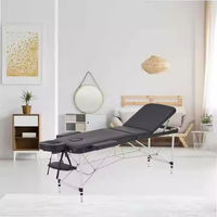 Table de massage moderne, légère, portable et pliable en cuir PU avec structure métallique pour salon de beauté, spa et soins corporels
