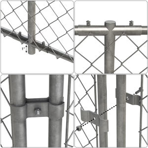 Hoch leistungs verzinkter Luxus-Metall-Hunde käfig Großer Hundezwinger Groß für den Außenbereich mit Tür - Product Image 6