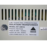 Transformateur d'isolement personnalisé IST-10KVA à double entrée et double sortie, entrée 400V, sortie 110V, transformateur abaisseur de tension