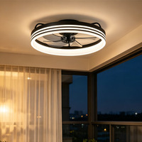 Ventilateur de plafond haut de gamme 60W avec éclairage, intensité réglable, en fer et acrylique, 6 vitesses, pour chambre et salon