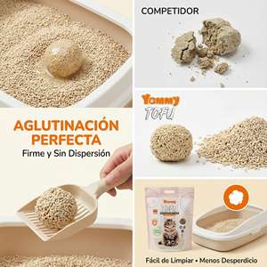 Lettiera per Gatti Yommy Tofu 100% Naturale Ultra Assorbente ad Asciugatura Rapida Senza Polvere Ecologica - Product Image 4