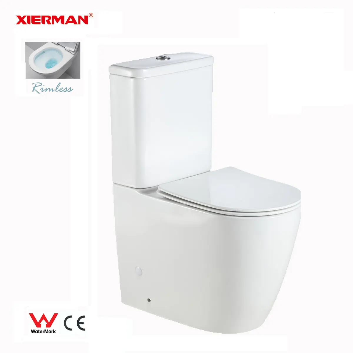 Productos sanitarios WC de cerámica sin montura superior con inodoro elevado con CE