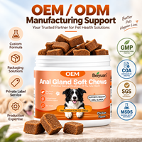 Friandises à Mâcher Tendres pour Chiens : Soutien des Glandes Anales, Fibres de Citrouille, Bien-être Digestif, Nutrition Probiotique, Qualité des Selles, Saveur Poulet, OEM