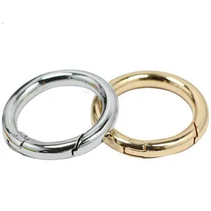Mosquetão, pendurado, cor dourada, prata, cor preta, 15mm 20mm 25mm 30mm 40mm, anel de metal, redondo, aberto o