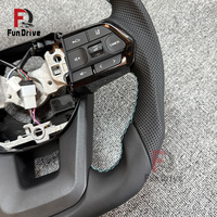 Volant en cuir GR Sport avec surpiqûres bleu cyan en stock pour Toyota GR86, Hilux, Camry, LC300, LC79, Fortuner, 4Runner, Tacoma