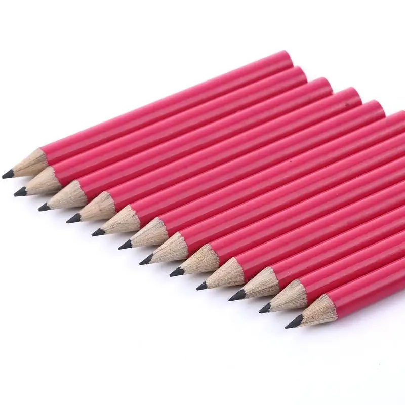 Personalized Magic Pink Wooden Pencils Mechanical Carpenter Pencil With Logo