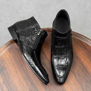 Bottes Balmoral en cuir pour homme, texture poncée à la main, style Amish, en coton, pour le travail, couleur unie, spécialité Mates, imperméables et antidérapantes - Product Image 5