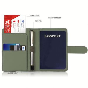 กระเป๋าใส่พาสปอร์ตแบบกันขโมย RFID ทำจากวัสดุ PU ทนทาน พร้อมช่องใส่บัตรและเอกสาร  สามารถสกรีนโลโก้ได้ - Product Image 2