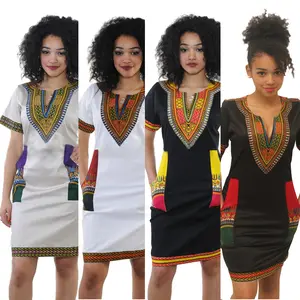 Afrikaanse stijlen kleding party wear dashiki jurk voor vrouwen