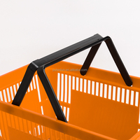 Panier de courses PHD durable de petite taille 430*295*210mm 21L avec 2 poignées et en plastique orange