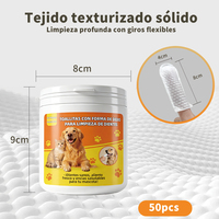 Lingettes jetables pour le nettoyage des dents des chiens, lingettes dentaires en forme de doigt pour chats, soins d'hygiène buccale, déodorant doux, éliminateur de plaque dentaire